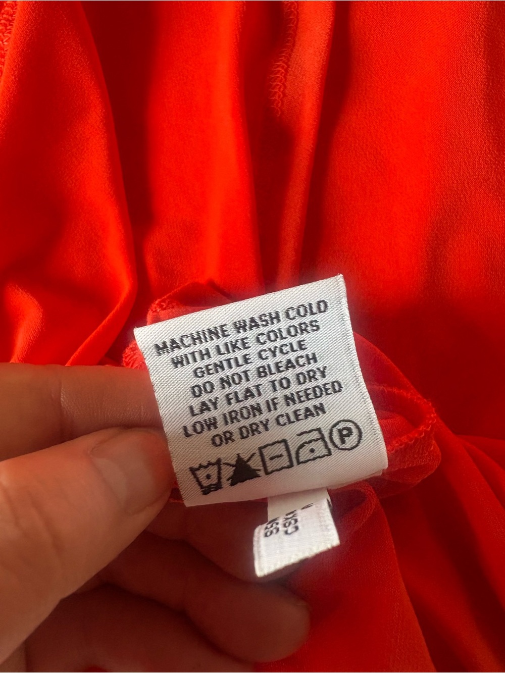 Calvin Klein Red V-Neck Button-Front Blouse - Picture 6 of 6